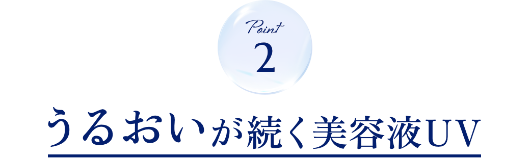 POINT 2 うるおいが続く美容液UV